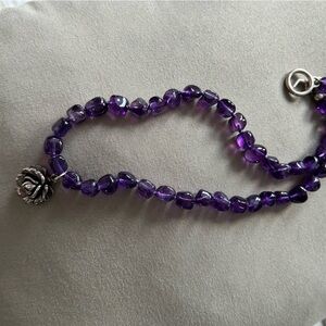 Elegant Amethyst  Beaded Necklace